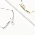 Colar Zircônia Cúbica Detalhes em Moda Minimalista Elegante